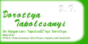 dorottya tapolcsanyi business card